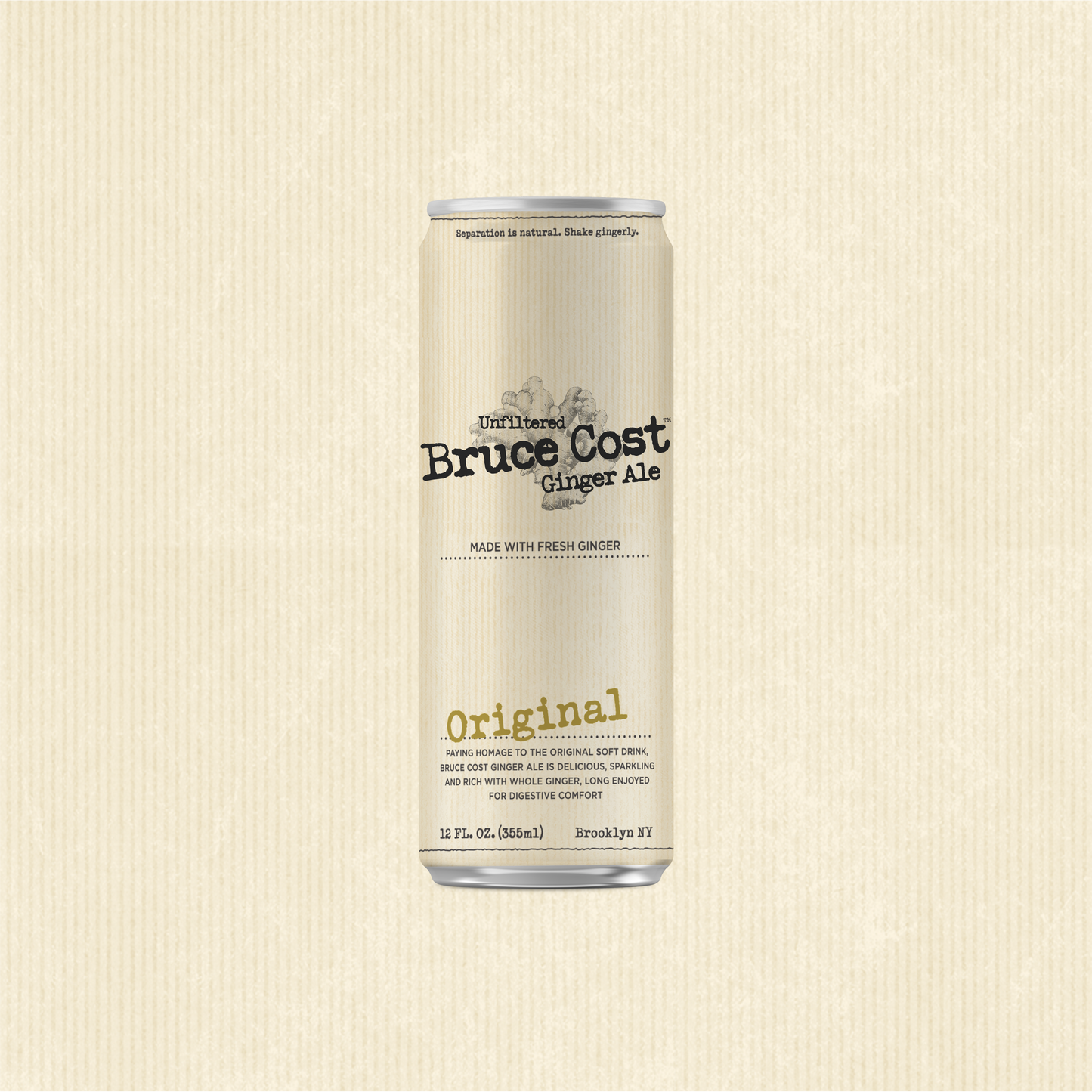 Bruce Cost Ginger Ale - Original 12oz. Can